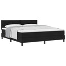 Box spring seng med hovedgærde Sort 180 x 200 cm Stof