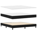 Box spring seng med hovedgærde Sort 180 x 200 cm Stof