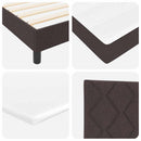 Box spring seng med pude Mørk Brun 180 x 200 cm Stof