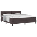 Box spring seng med pude Mørk Brun 180 x 200 cm Stof