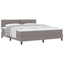 Box spring seng med hovedgærde Gråbrun 180 x 200 cm Stof