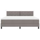 Box spring seng med hovedgærde Gråbrun 180 x 200 cm Stof
