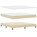 Box spring seng med pude med hovedgærde Creme 180 x 200 cm Stof