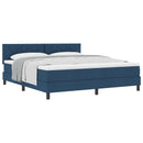 Box spring seng med hovedgærde Blå 180 x 200 cm Stof