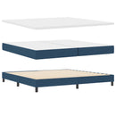 Box spring seng med hovedgærde Blå 200 x 200 cm Stof
