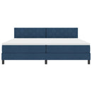 Box spring seng med hovedgærde Blå 200 x 200 cm Stof