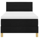Box spring seng med pude med hovedgærde Sort 80 x 200 cm Stof