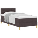 Box spring seng med pude Mørk Brun 90 x 190 cm Stof
