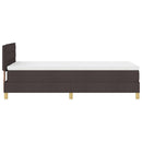 Box spring seng med pude Mørk Brun 90 x 190 cm Stof