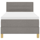 Box spring seng med pude Gråbrun 90 x 190 cm Stof