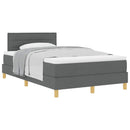 Box spring seng med pude Mørkegrå 120 x 190 cm Stof