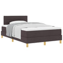 Box spring seng med pude Mørk Brun 120 x 190 cm Stof