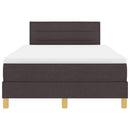 Box spring seng med pude Mørk Brun 120 x 190 cm Stof