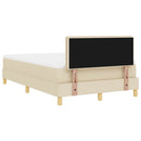 Box spring seng med pude med hovedgærde Creme 120 x 190 cm Stof
