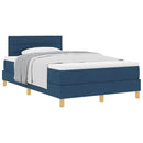 Box spring seng med pude med hovedgærde Blå 120 x 190 cm Stof