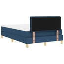 Box spring seng med pude med hovedgærde Blå 120 x 190 cm Stof