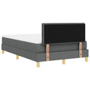 Box spring seng med pude Mørkegrå 120 x 200 cm Stof