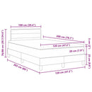 Box spring seng med pude med hovedgærde Sort 120 x 200 cm Stof