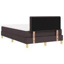 Box spring seng med pude Mørk Brun 120 x 200 cm Stof