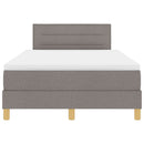 Box spring seng med pude Gråbrun 120 x 200 cm Stof