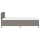 Box spring seng med pude Gråbrun 120 x 200 cm Stof