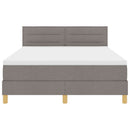 Box spring seng med pude Gråbrun 140 x 190 cm Stof