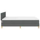 Box spring seng med pude Mørkegrå 140 x 200 cm Stof