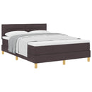 Box spring seng med pude Mørk Brun 140 x 200 cm Stof