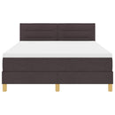 Box spring seng med pude Mørk Brun 140 x 200 cm Stof