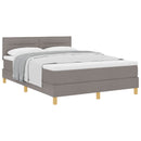 Box spring seng med pude Gråbrun 140 x 200 cm Stof