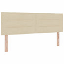 Box spring seng med pude med hovedgærde Creme 160 x 200 cm Stof
