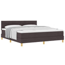 Box spring seng med pude Mørk Brun 180 x 200 cm Stof