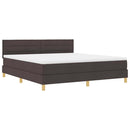 Box spring seng med pude Mørk Brun 180 x 200 cm Stof