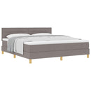 Box spring seng med pude Gråbrun 180 x 200 cm Stof