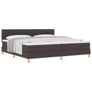 Box spring seng med pude Mørk Brun 200 x 200 cm Stof