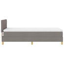 Box spring seng med pude Gråbrun 80 x 200 cm Stof