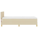 Box spring seng med pude med hovedgærde Creme 80 x 200 cm Stof