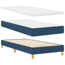 Box spring seng med pude med hovedgærde Blå 80 x 200 cm Stof