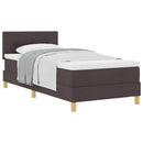 Box spring seng med pude Mørk Brun 90 x 200 cm Stof