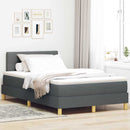 Box spring seng med pude Mørkegrå 120 x 190 cm Stof