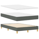 Box spring seng med pude Mørkegrå 120 x 190 cm Stof