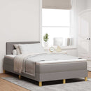 Box spring seng med pude Gråbrun 120 x 190 cm Stof