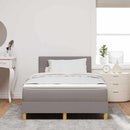 Box spring seng med pude Gråbrun 120 x 190 cm Stof