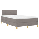 Box spring seng med pude Gråbrun 120 x 190 cm Stof