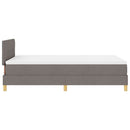 Box spring seng med pude Gråbrun 120 x 190 cm Stof