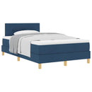 Box spring seng med pude med hovedgærde Blå 120 x 190 cm Stof