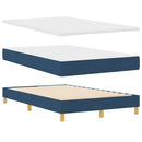 Box spring seng med pude med hovedgærde Blå 120 x 190 cm Stof