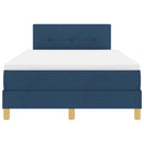 Box spring seng med pude med hovedgærde Blå 120 x 190 cm Stof