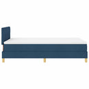 Box spring seng med pude med hovedgærde Blå 120 x 190 cm Stof