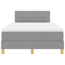 Box spring seng med pude Lysegrå 120 x 200 cm Stof
